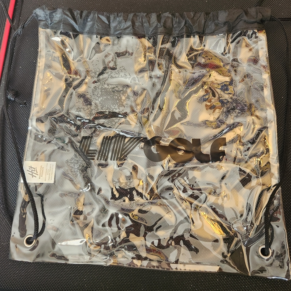LIV GOLF Clear Drawstring Bag